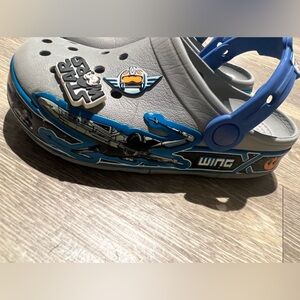 Crocs Slingback Slip-on Clogs Star Wars X-Wing Gray Kid's sz. C10 Light-Up